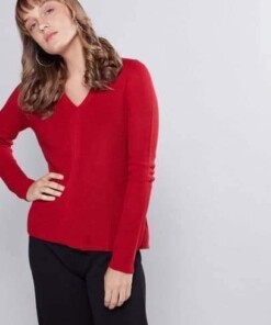 بلوزه تريكو بلون موحد