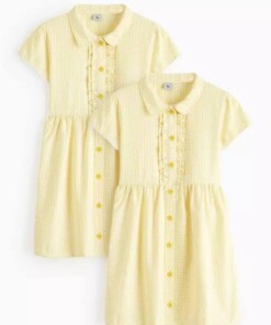 فستان كاروهات بزرايز اماميه