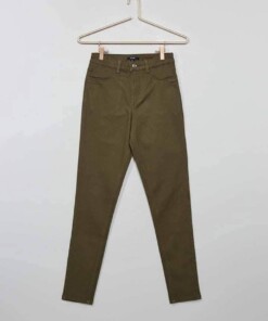 بنطلون جبردين تقيل لون زيتى
