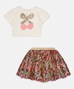 طقم بناتى جيبه لامعه